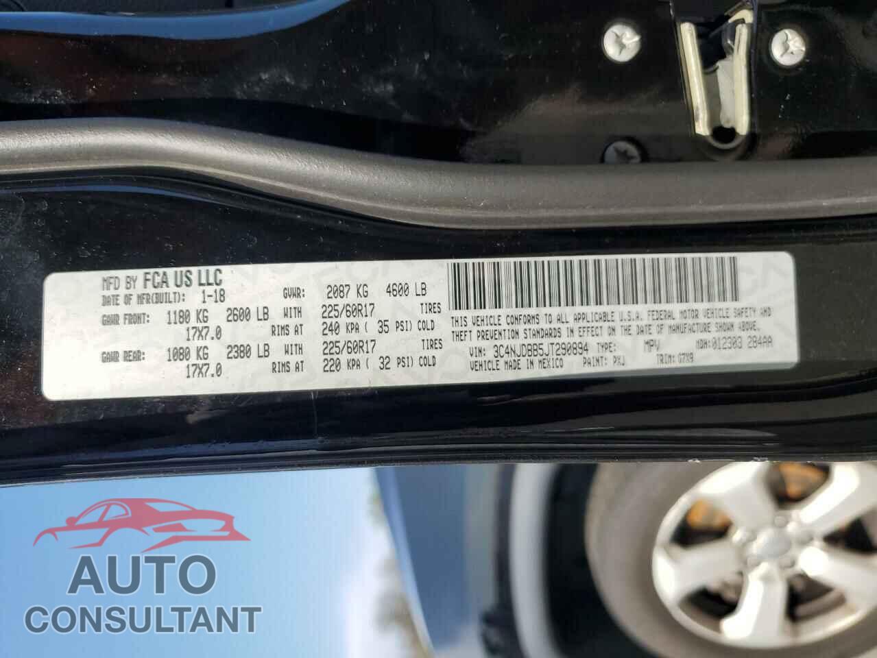 JEEP COMPASS 2018 - 3C4NJDBB5JT290894