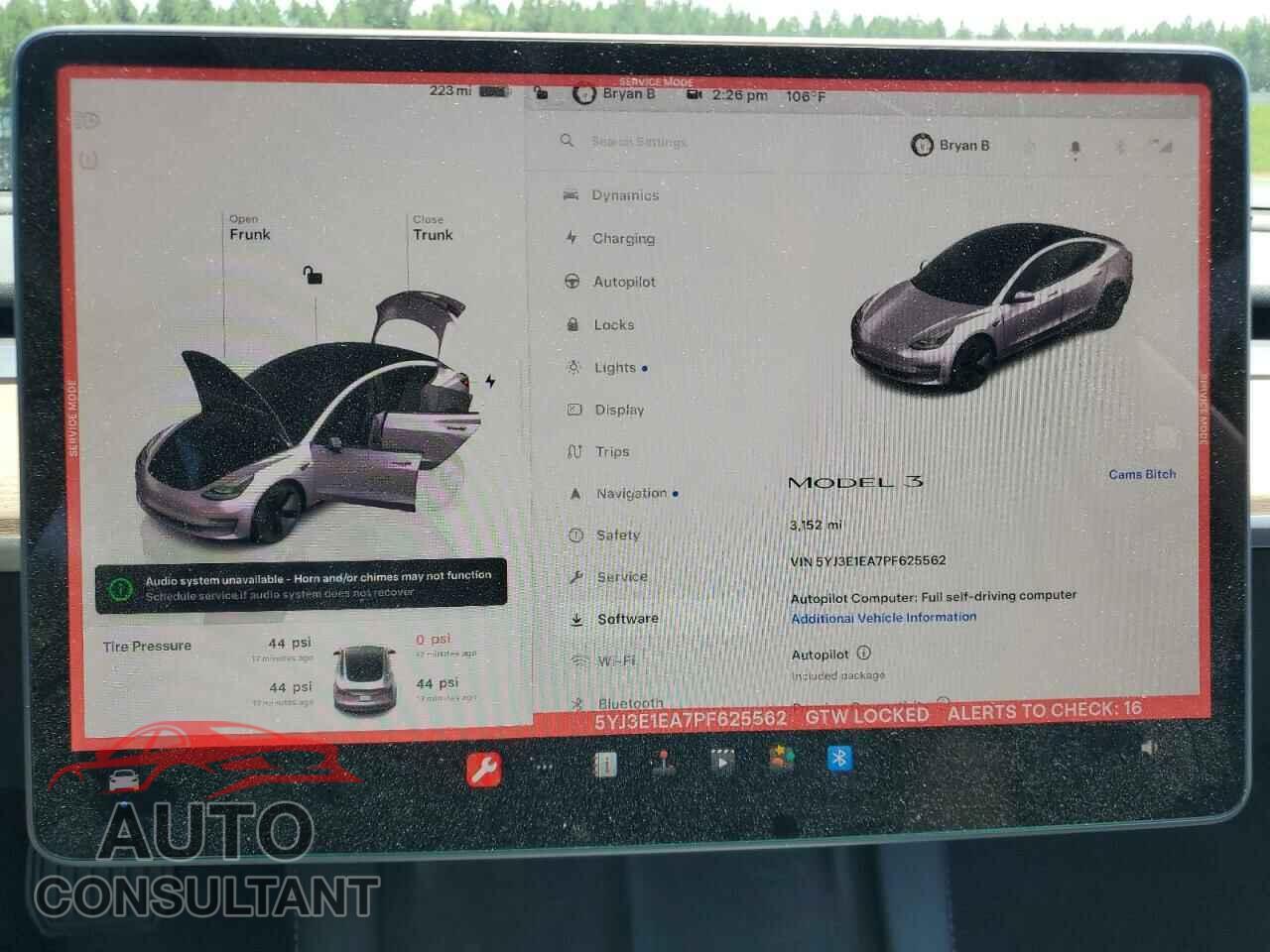 TESLA MODEL 3 2023 - 5YJ3E1EA7PF625562