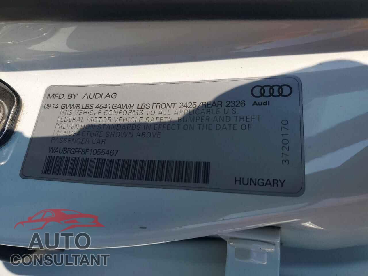 AUDI S3 2015 - WAUBFGFF8F1055467