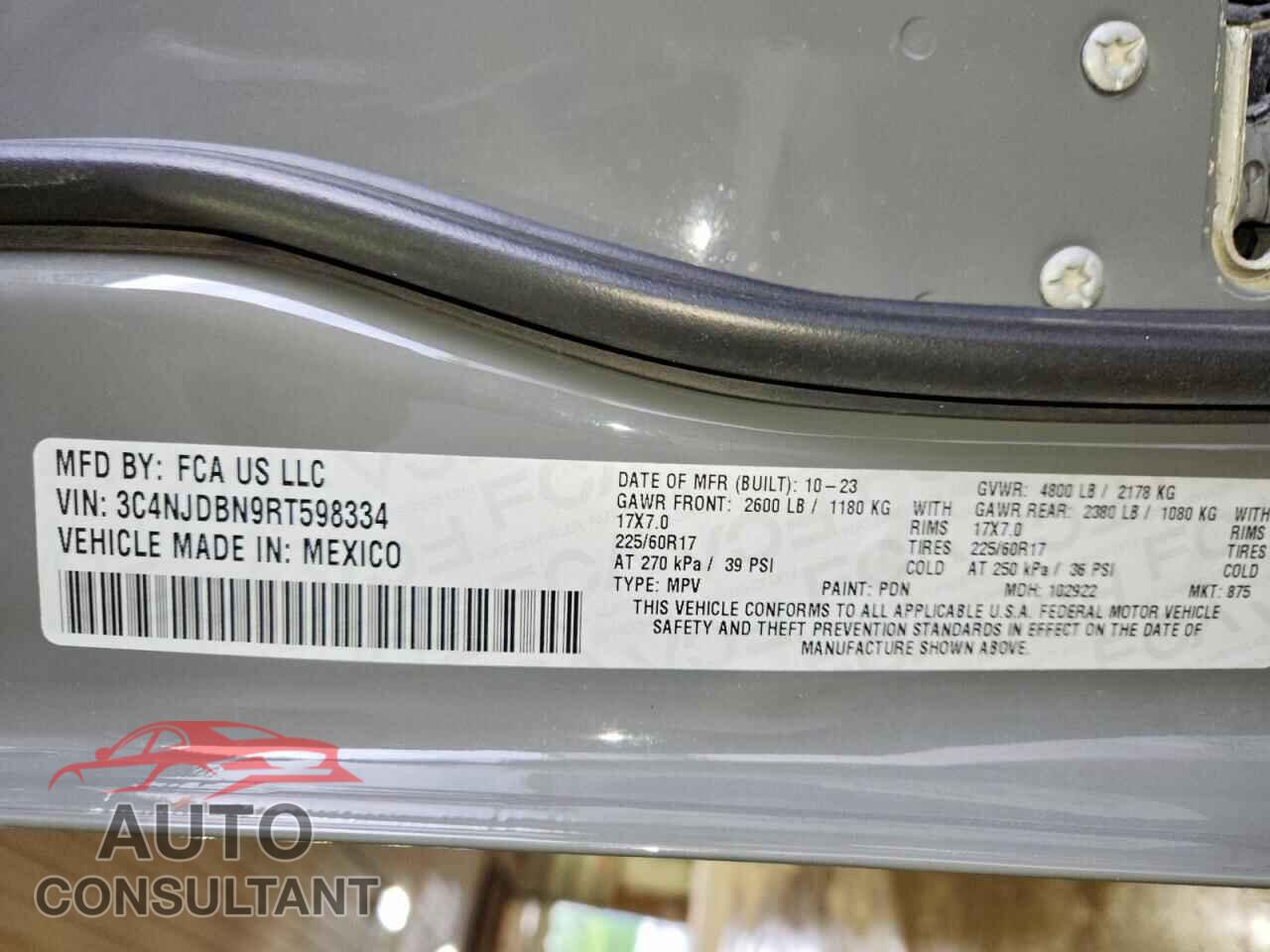 JEEP COMPASS 2024 - 3C4NJDBN9RT598334