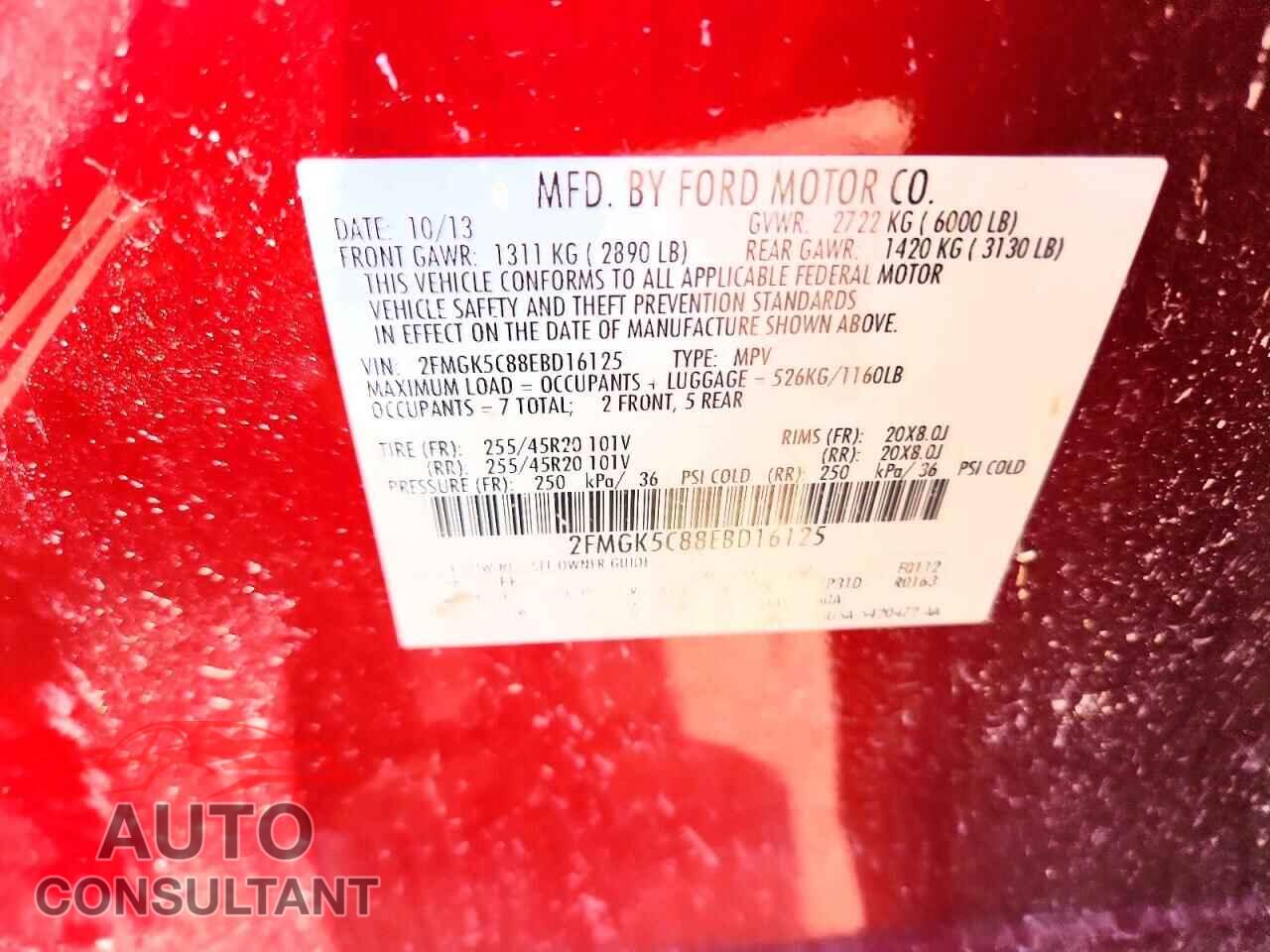 FORD FLEX 2014 - 2FMGK5C88EBD16125