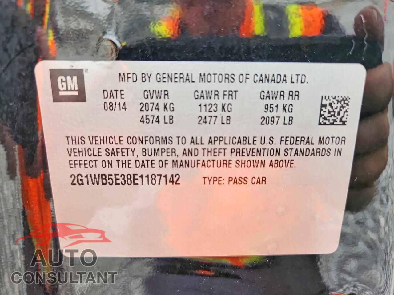 CHEVROLET IMPALA 2014 - 2G1WB5E38E1187142