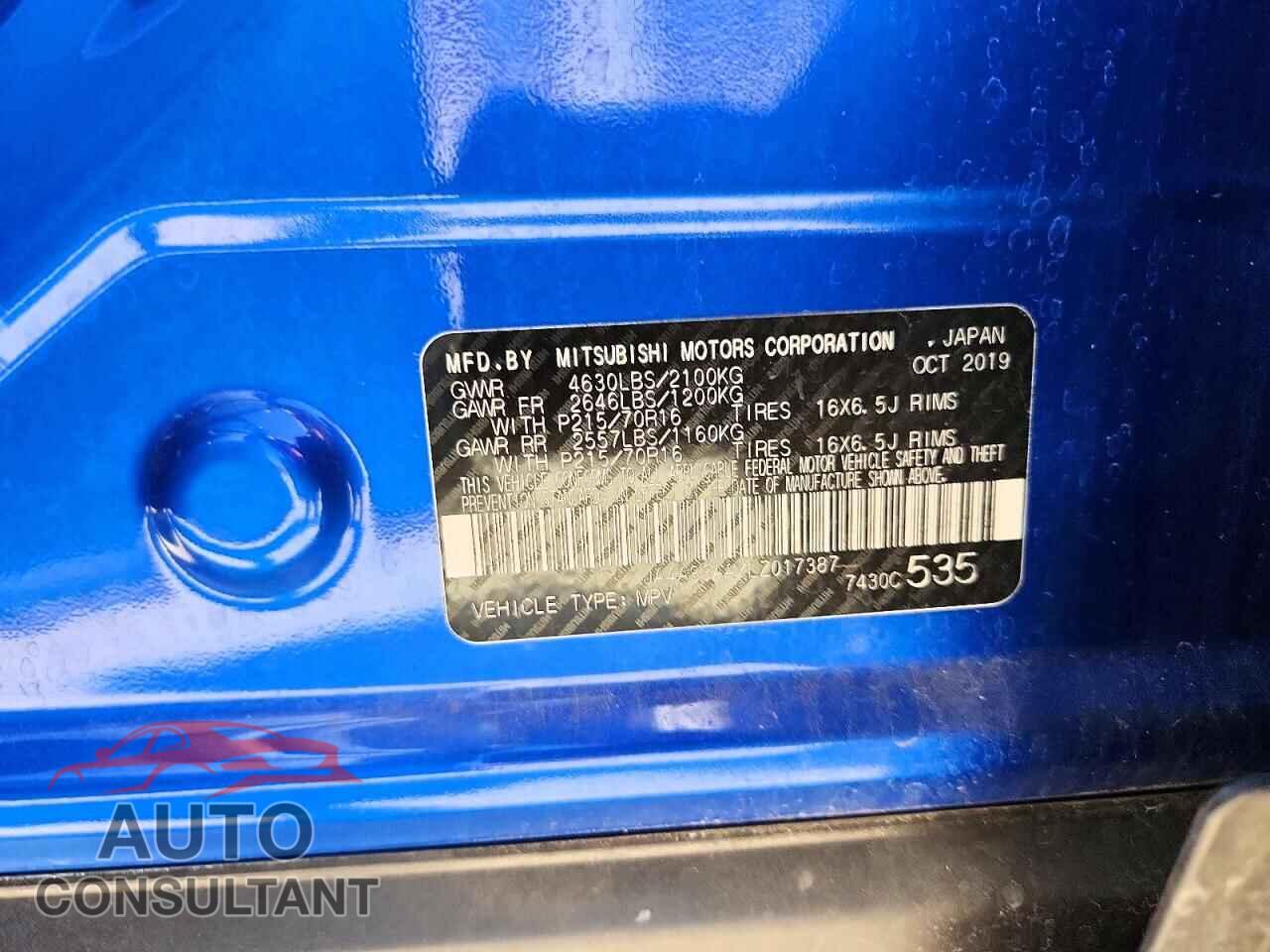 MITSUBISHI ECLIPSE 2020 - JA4AS3AAXLZ017387