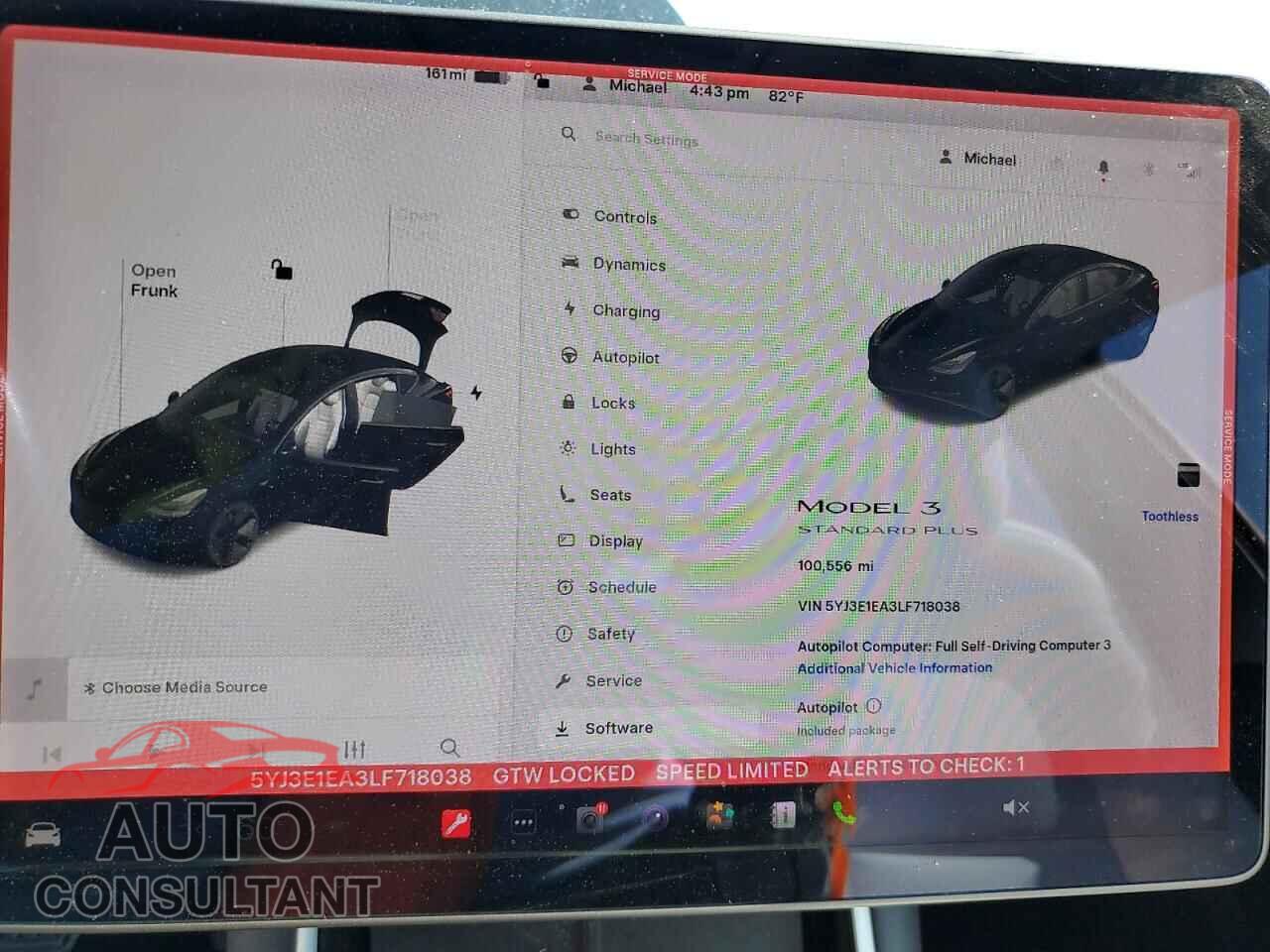 TESLA MODEL 3 2020 - 5YJ3E1EA3LF718038