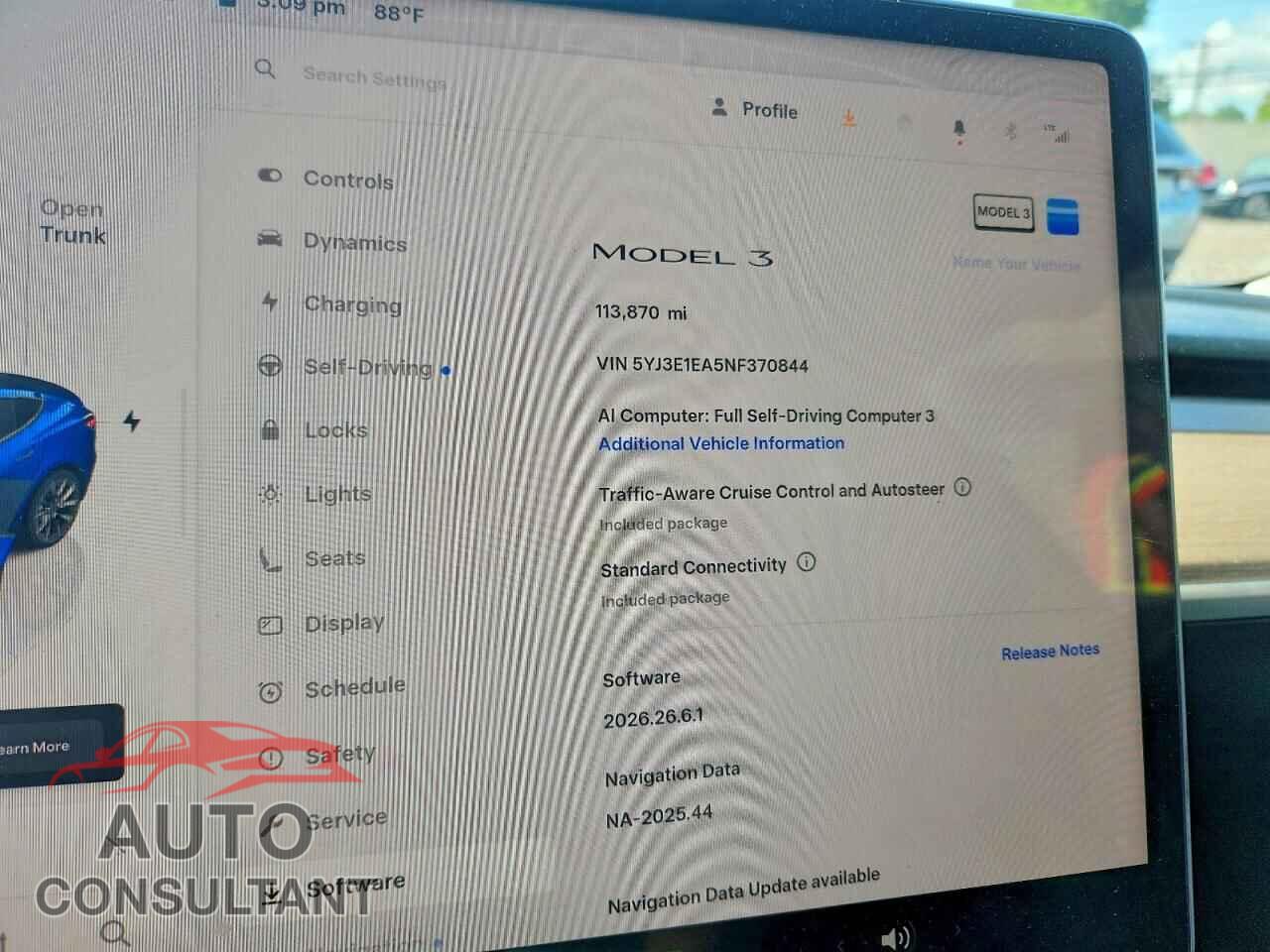 TESLA MODEL 3 2022 - 5YJ3E1EA5NF370844