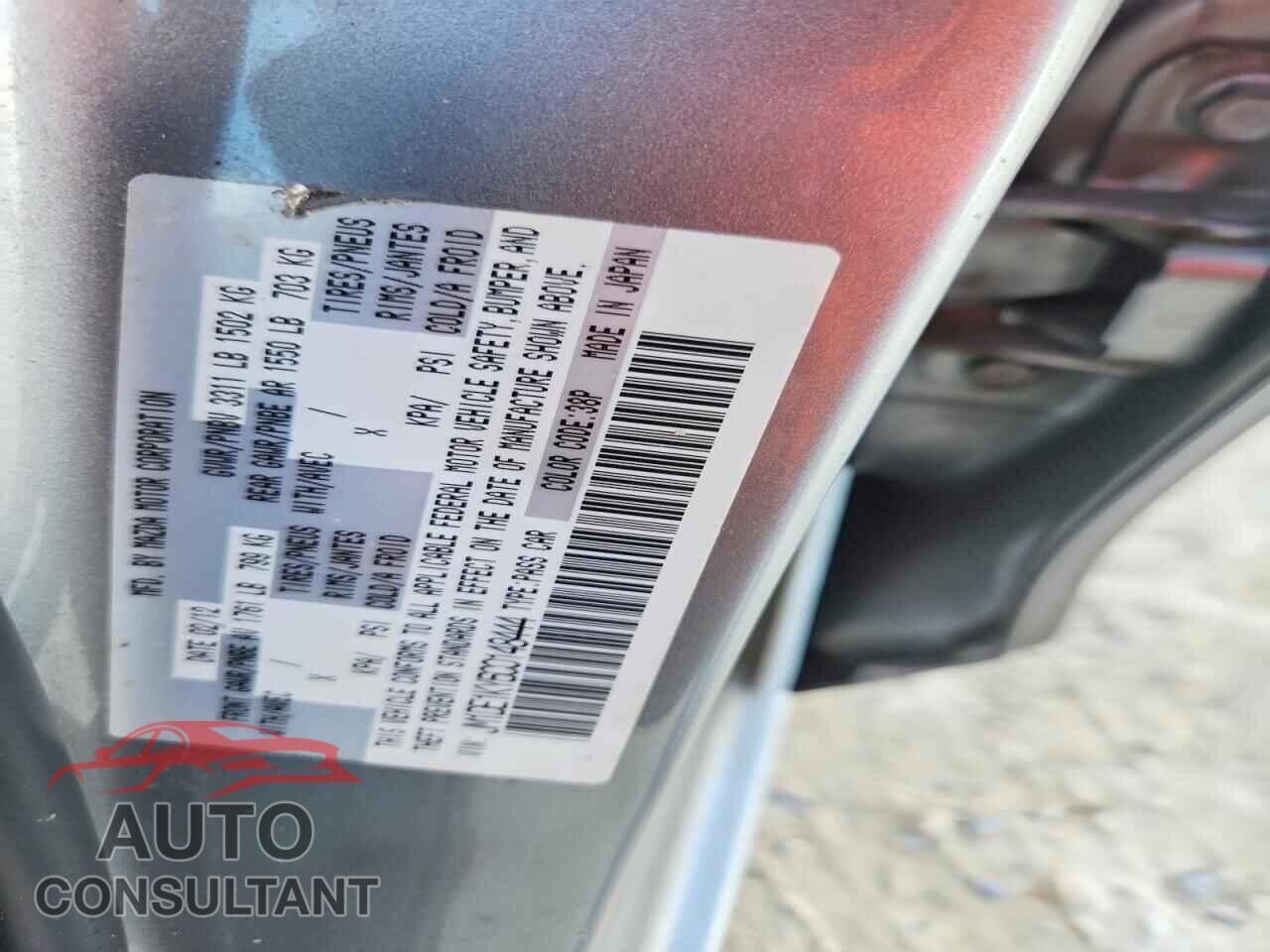 MAZDA 2 2012 - JM1DE1KY6C0148444