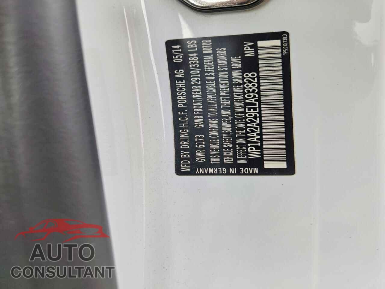 PORSCHE CAYENNE 2014 - WP1AA2A29ELA93828