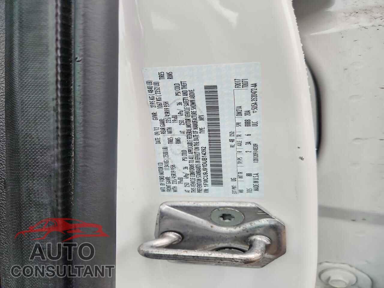 FORD ESCAPE 2013 - 1FMCU9J91DUB14392