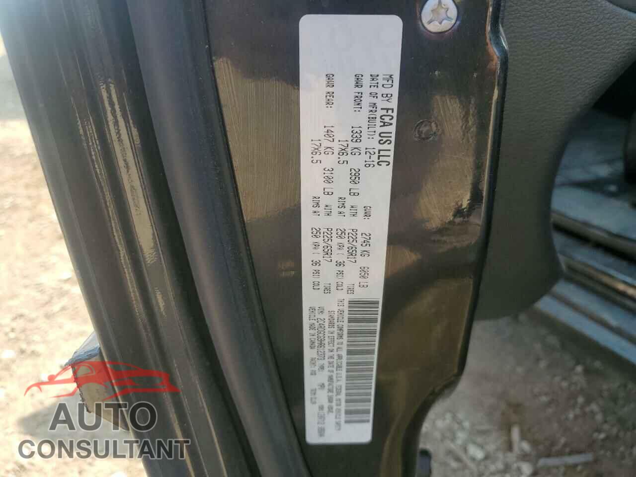 DODGE CARAVAN 2017 - 2C4RDGCG9HR612373