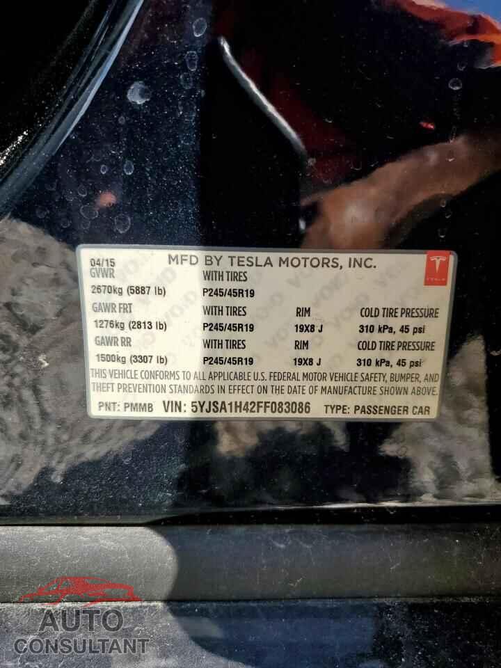 TESLA MODEL S 2015 - 5YJSA1H42FF083086