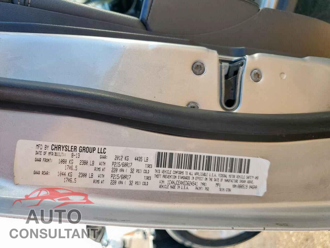 JEEP COMPASS 2014 - 1C4NJCEAXED624541