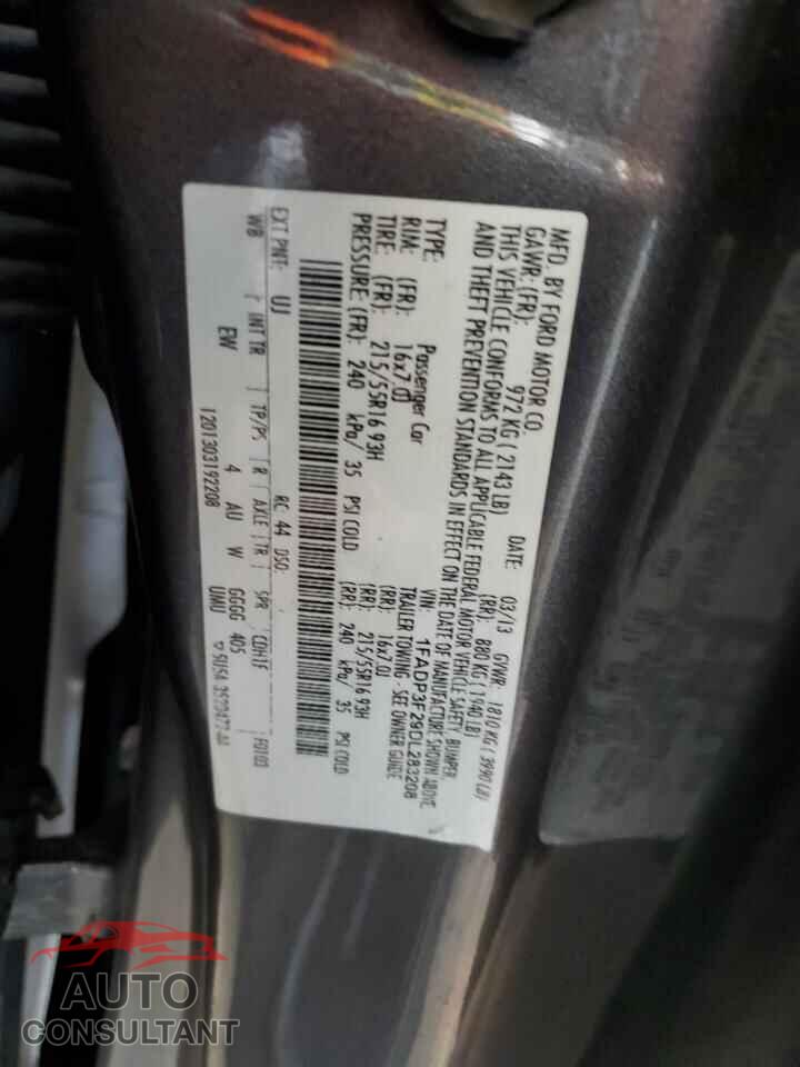 FORD FOCUS 2013 - 1FADP3F29DL283208