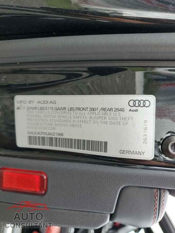 AUDI S5/RS5 2018 - WAUC4CF56JA021966