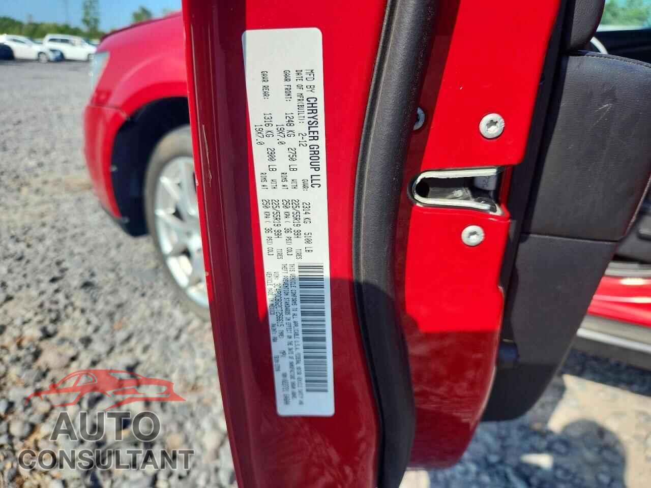 DODGE JOURNEY 2012 - 3C4PDCBG2CT256615