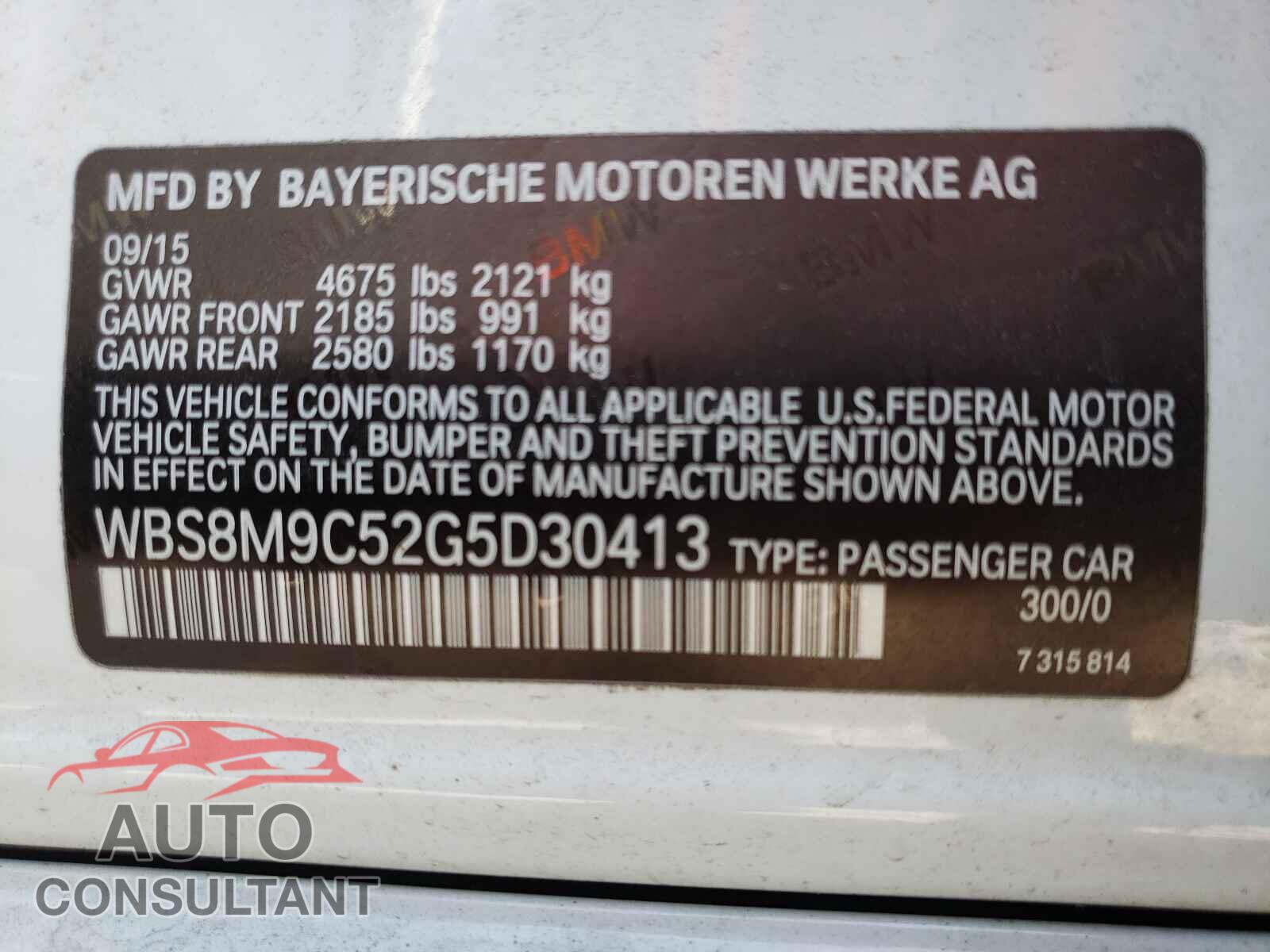 BMW M3 2016 - WBS8M9C52G5D30413
