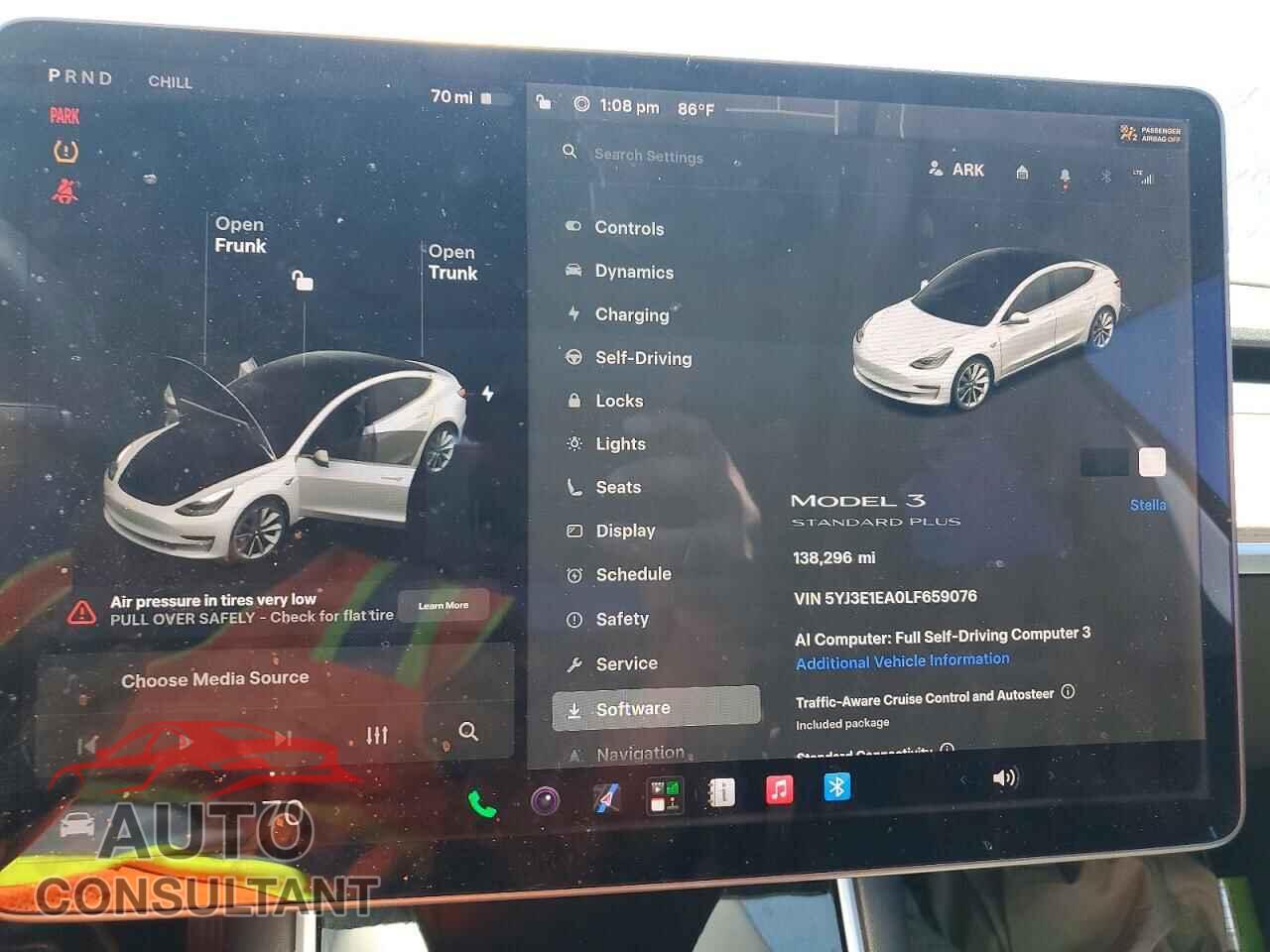 TESLA MODEL 3 2020 - 5YJ3E1EA0LF659076