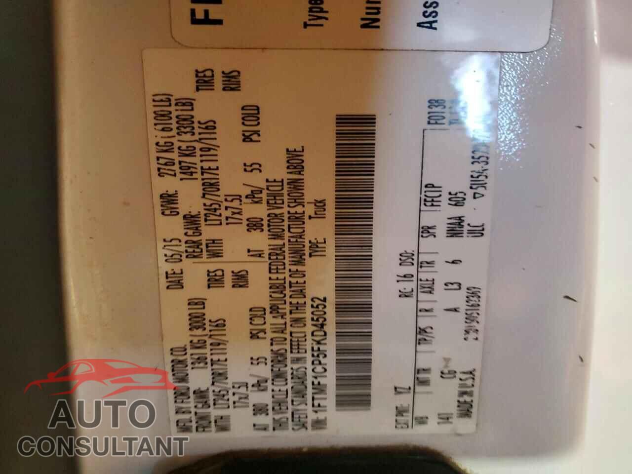 FORD All Models 2015 - 1FTMF1CP5FKD45052