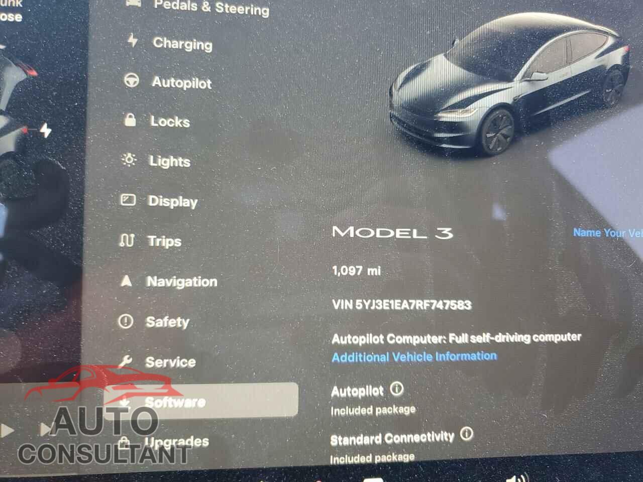 TESLA MODEL 3 2024 - 5YJ3E1EA7RF747583