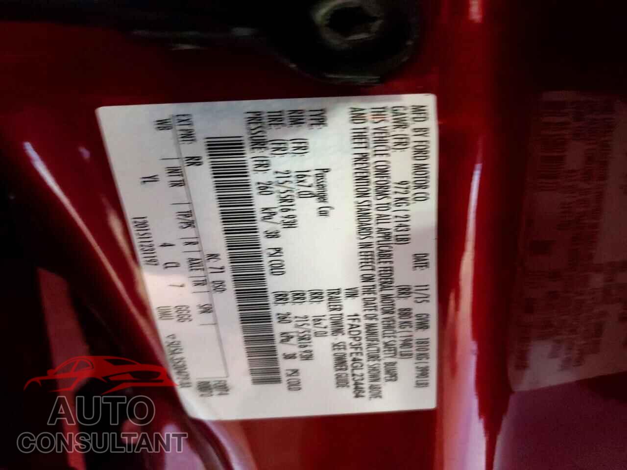 FORD FOCUS 2016 - 1FADP3FE4GL234464