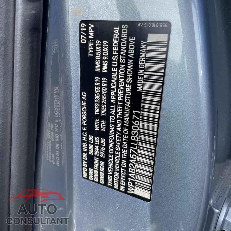 PORSCHE MACAN 2020 - WP1AB2A57LLB30671