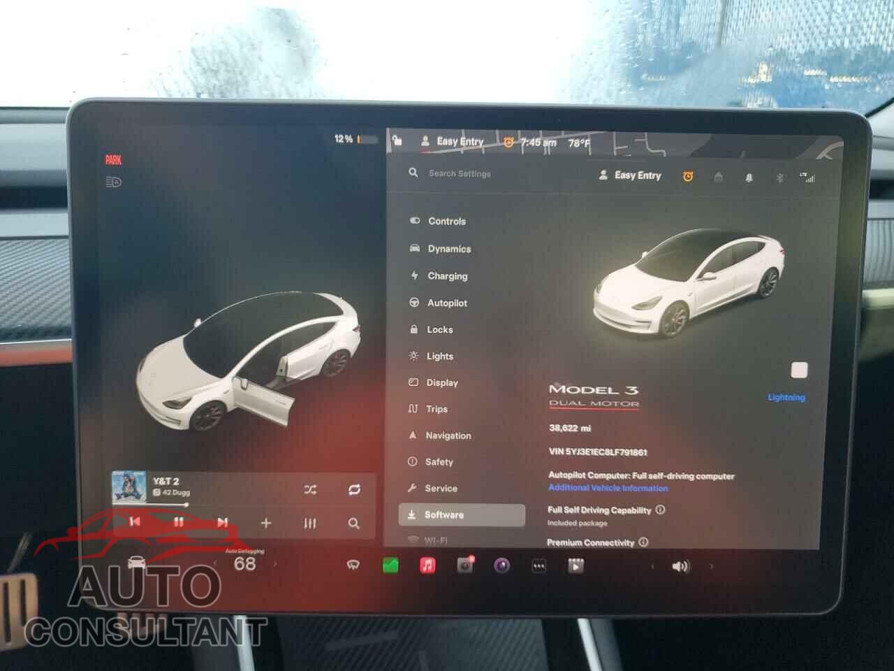 TESLA MODEL 3 2020 - 5YJ3E1EC8LF791861