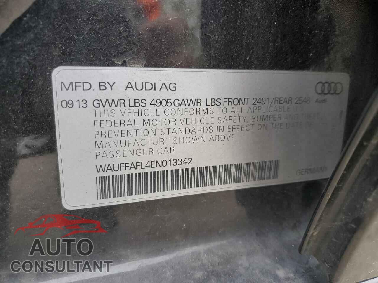 AUDI A4 2014 - WAUFFAFL4EN013342