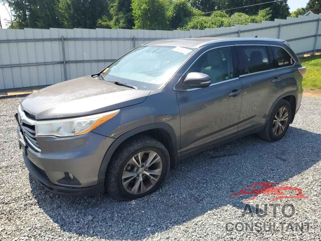 TOYOTA HIGHLANDER 2014 - 5TDJKRFHXES008871