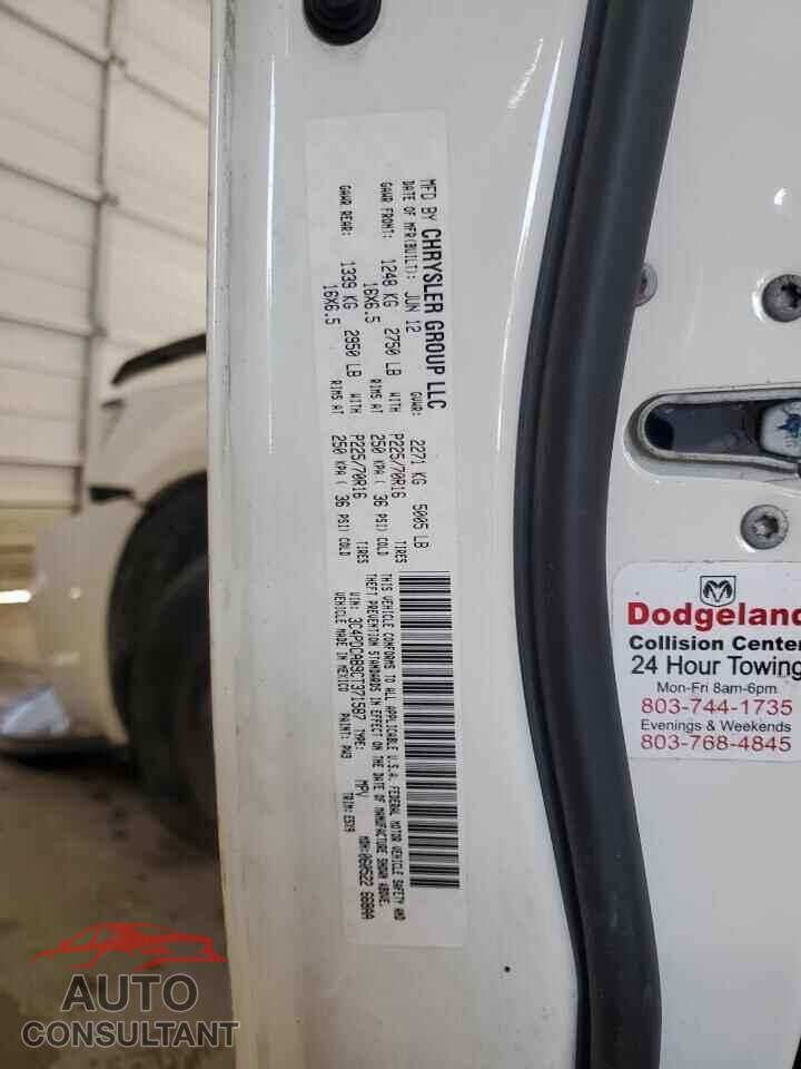 DODGE JOURNEY 2012 - 3C4PDCAB9CT371587