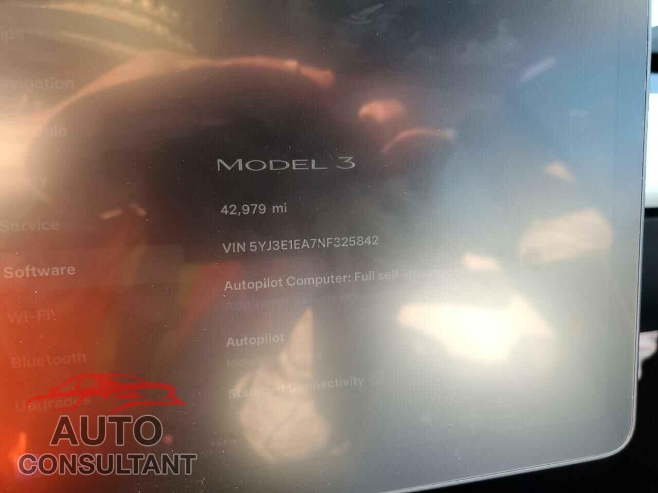 TESLA MODEL 3 2022 - 5YJ3E1EA7NF325842
