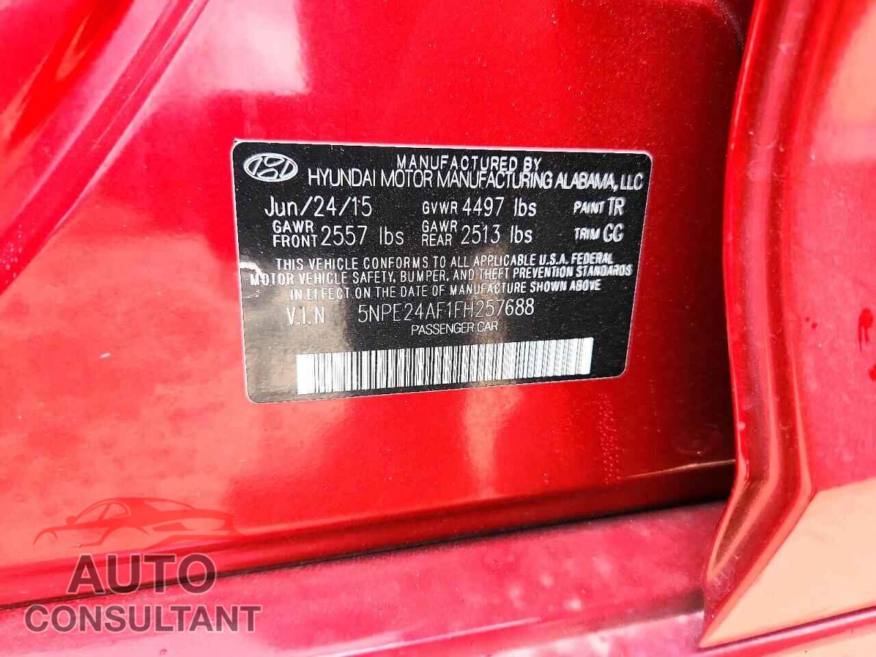 HYUNDAI SONATA 2015 - 5NPE24AF1FH257688