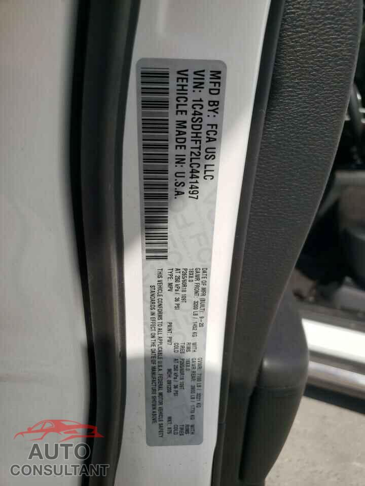 DODGE DURANGO 2020 - 1C4SDHFT2LC441497