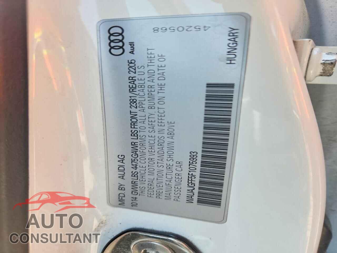 AUDI A3 2015 - WAUAJGFF5F1075993