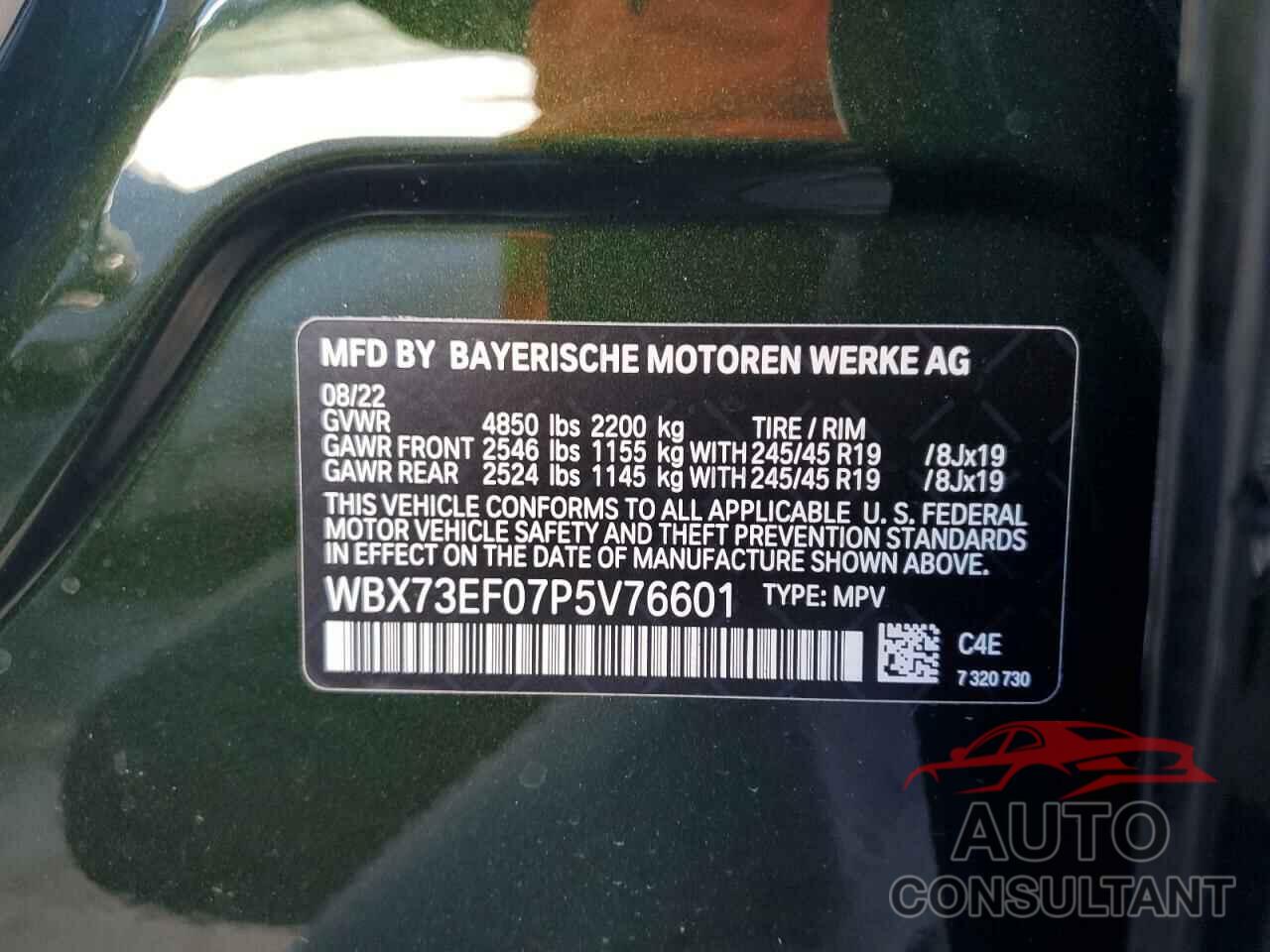 BMW X1 2023 - WBX73EF07P5V76601