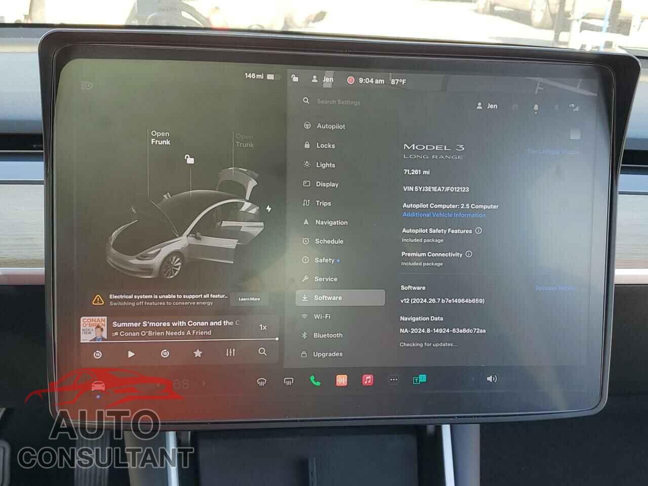 TESLA MODEL 3 2018 - 5YJ3E1EA7JF012123