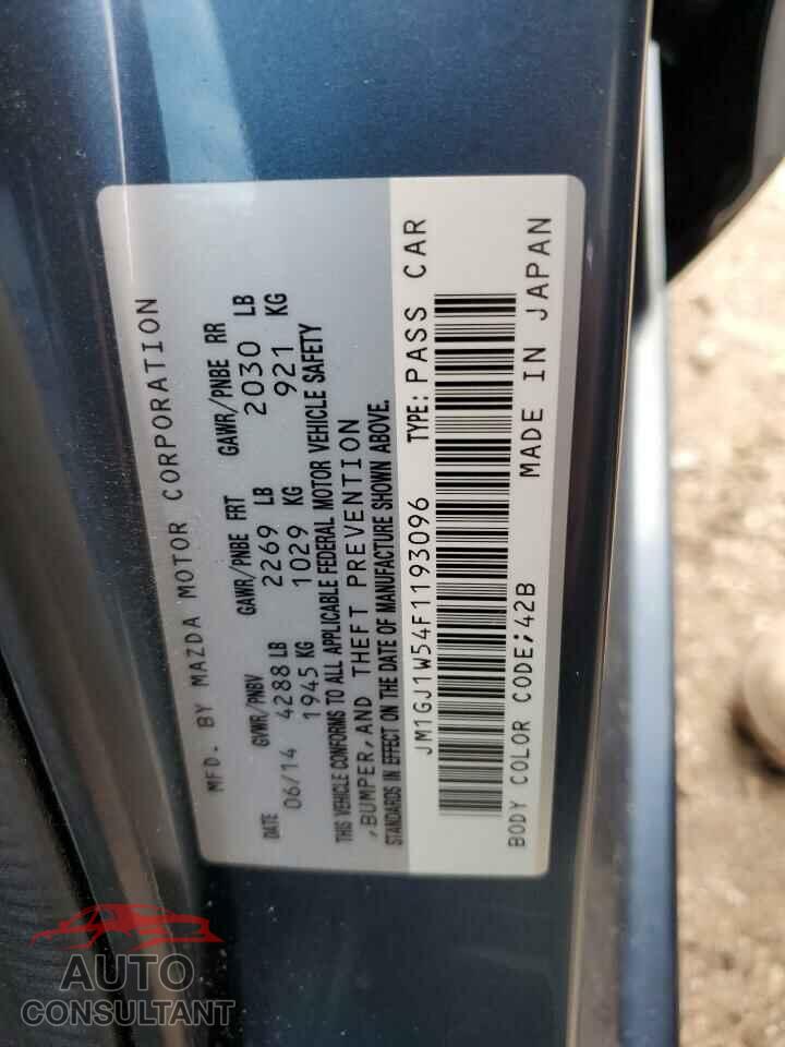 MAZDA 6 2015 - JM1GJ1W54F1193096