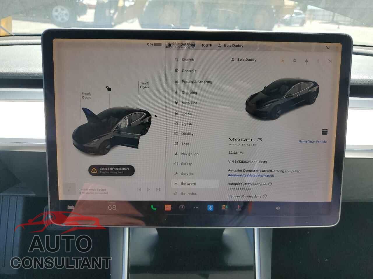 TESLA MODEL 3 2019 - 5YJ3E1EA6KF508919