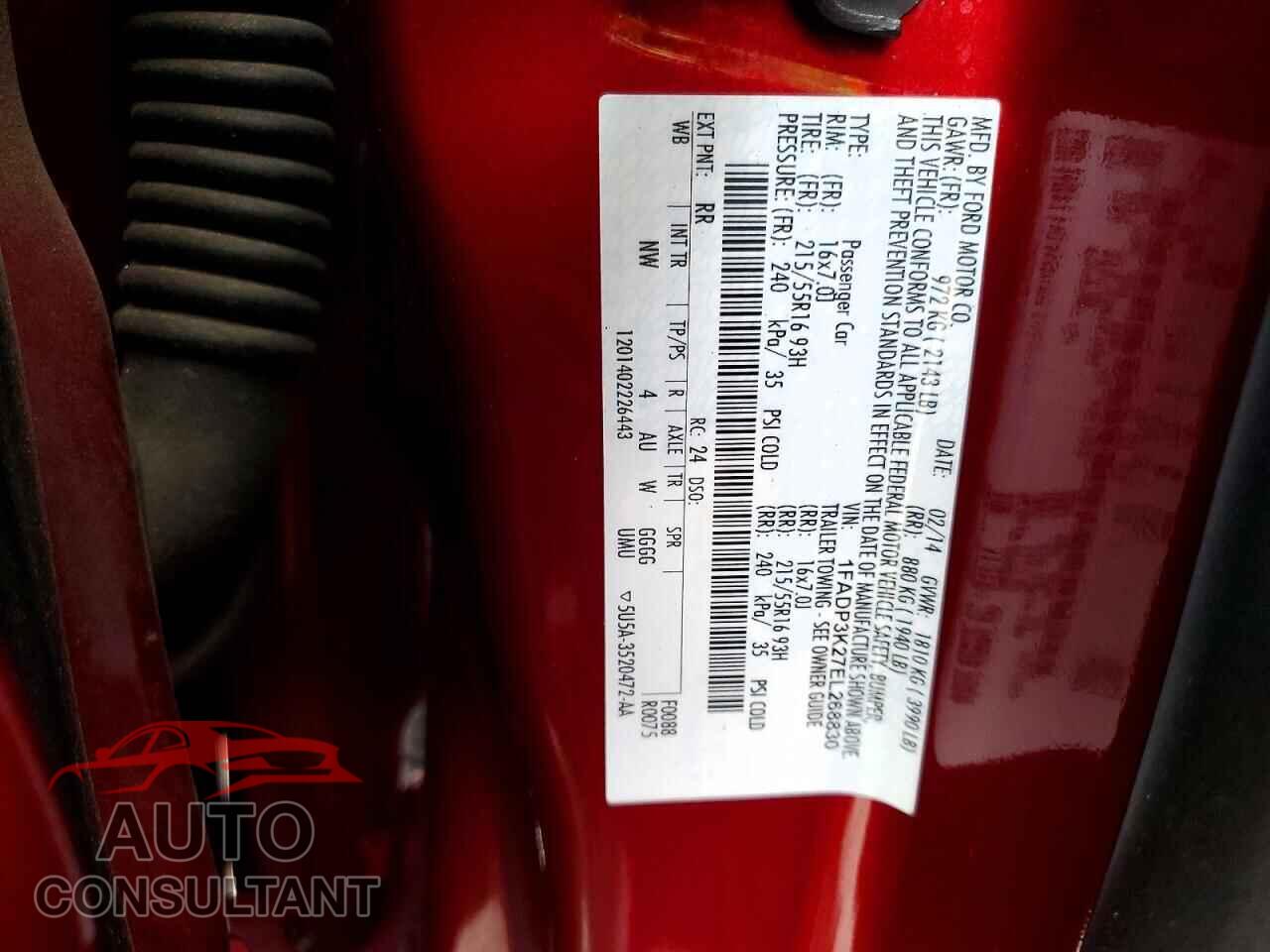 FORD FOCUS 2014 - 1FADP3K27EL268830