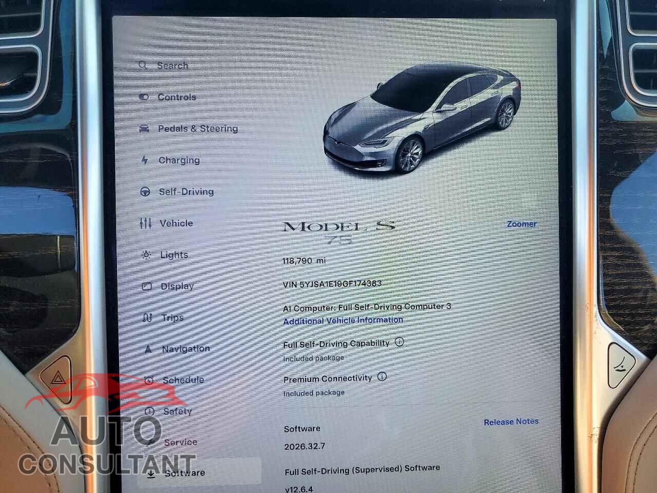 TESLA MODEL S 2016 - 5YJSA1E19GF174383