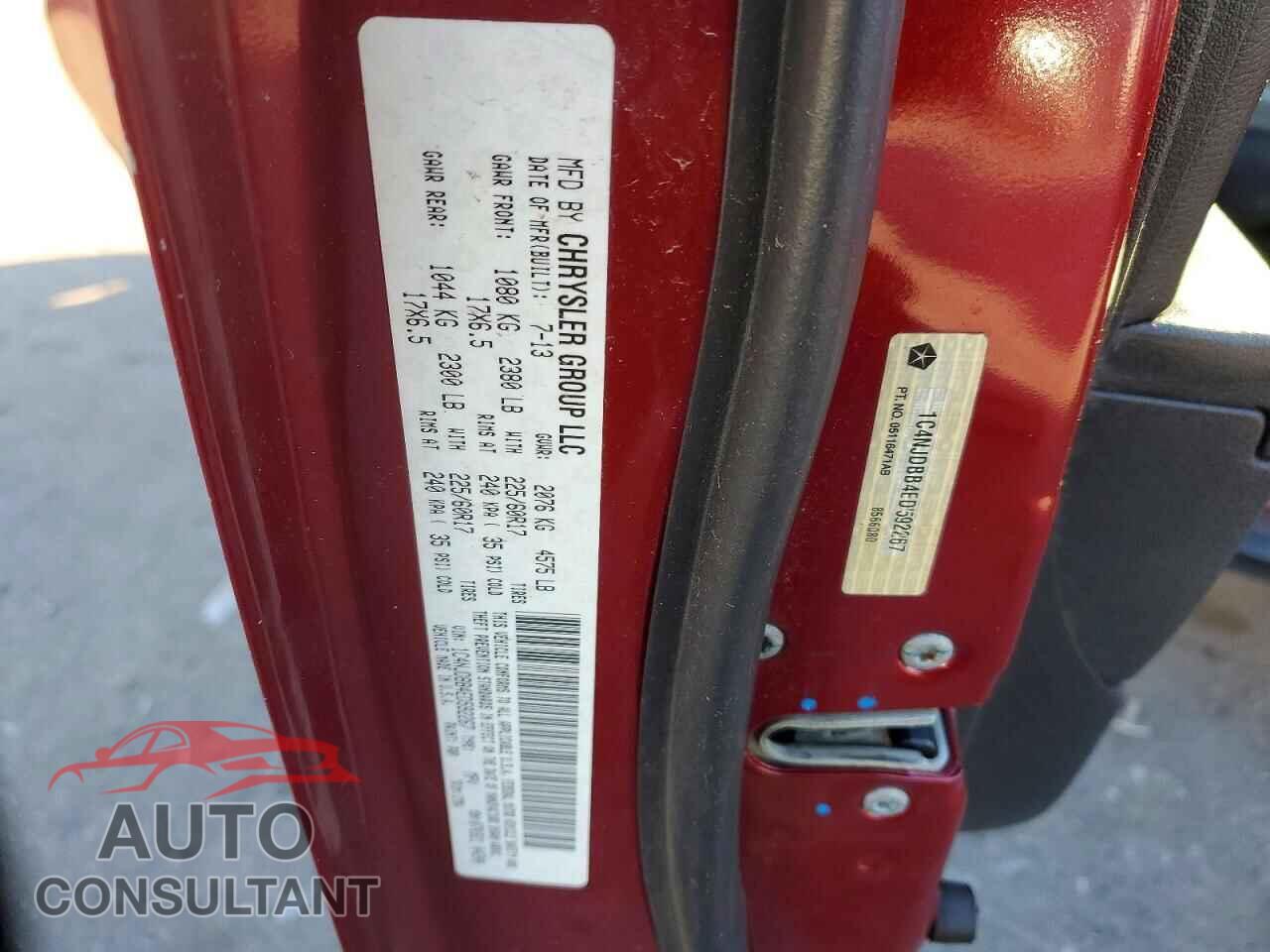 JEEP COMPASS 2014 - 1C4NJDBB4ED592267