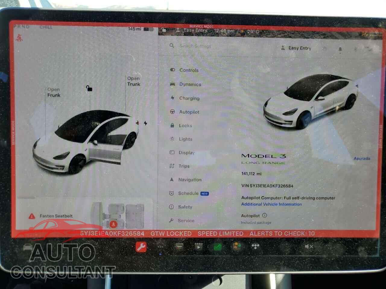 TESLA MODEL 3 2019 - 5YJ3E1EA0KF326584
