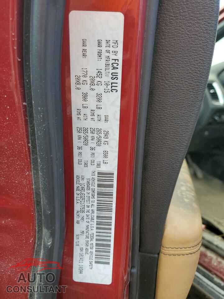 DODGE DURANGO 2015 - 1C4RDJEG2FC177535
