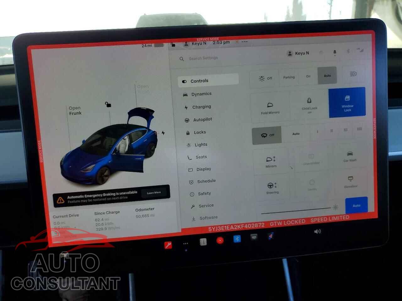 TESLA MODEL 3 2019 - 5YJ3E1EA2KF402872