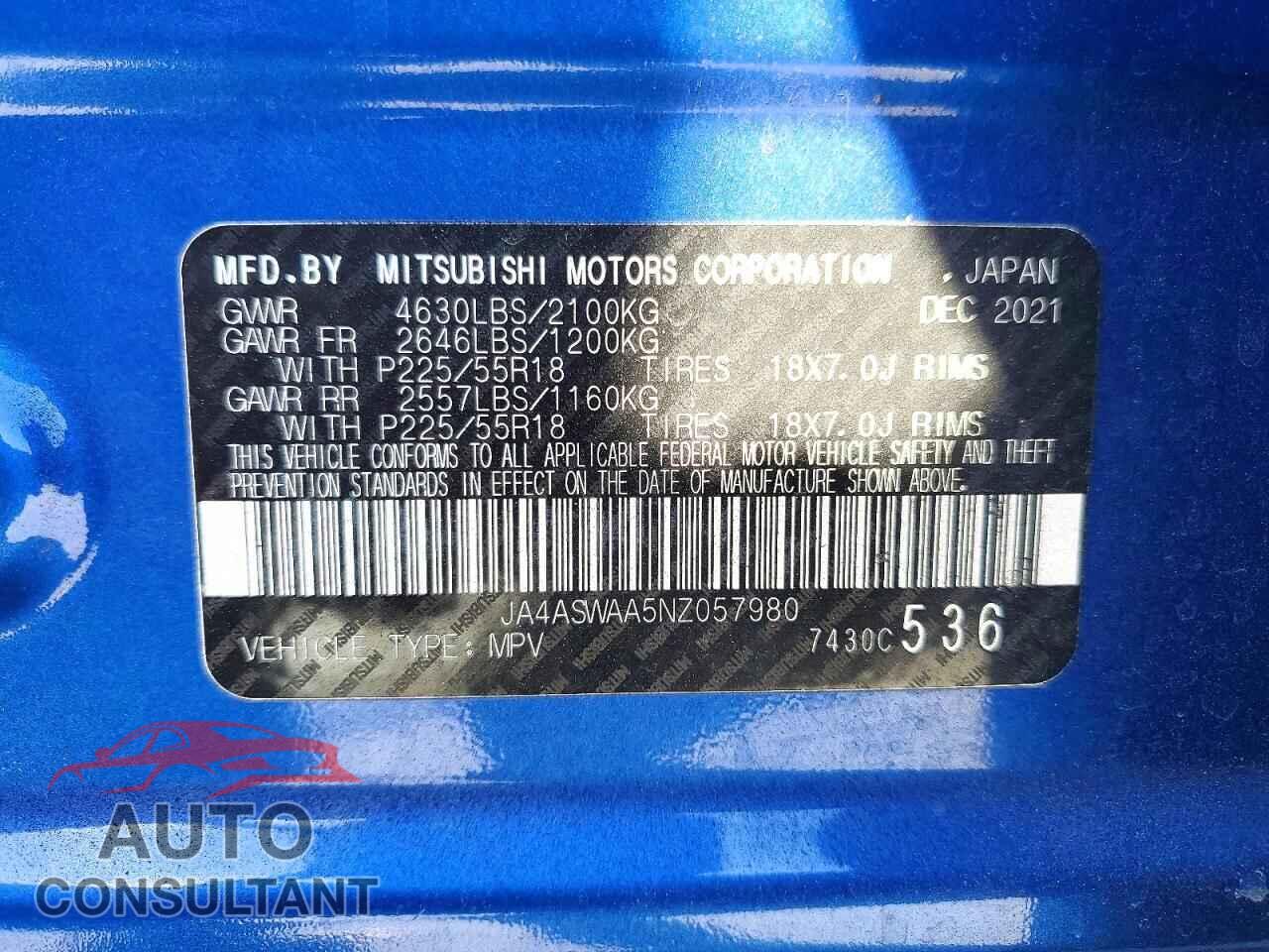 MITSUBISHI ECLIPSE 2022 - JA4ASWAA5NZ057980