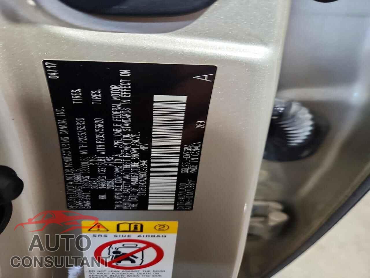 LEXUS RX350 2017 - 2T2BZMCA2HC092946