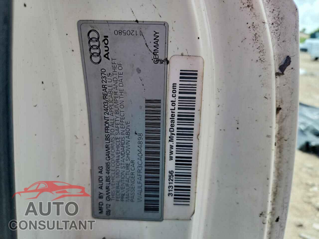 AUDI A5 2012 - WAULFAFR3CA044898