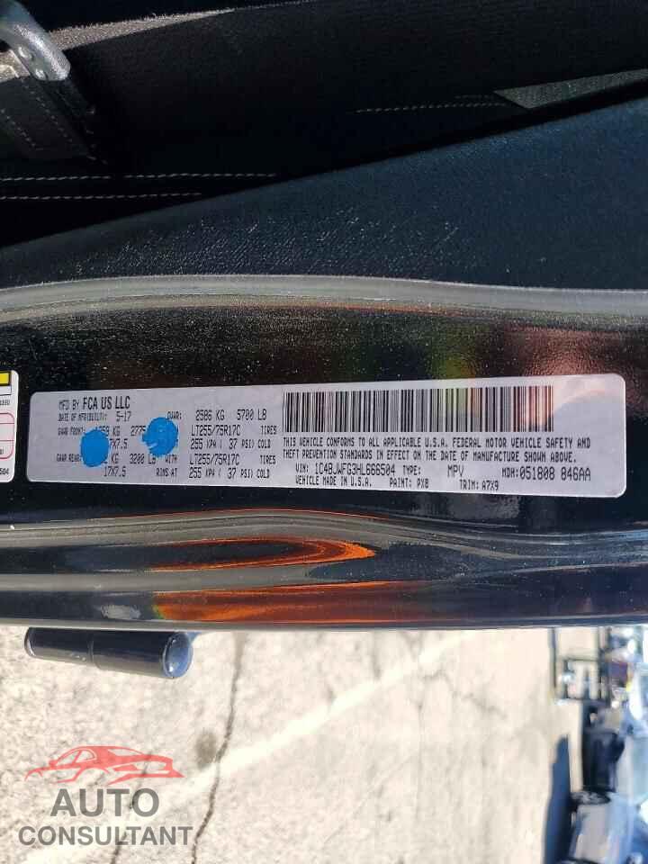 JEEP WRANGLER 2017 - 1C4BJWFG3HL666504