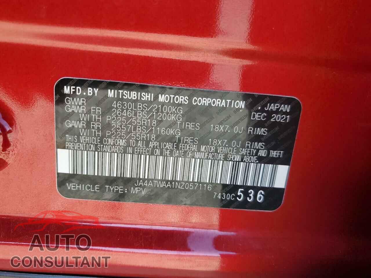 MITSUBISHI ECLIPSE 2022 - JA4ATWAA1NZ057116