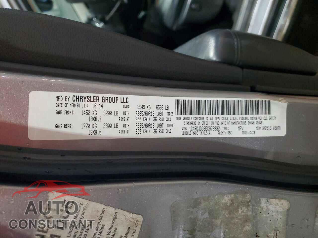 DODGE DURANGO 2014 - 1C4RDJDG8EC979832