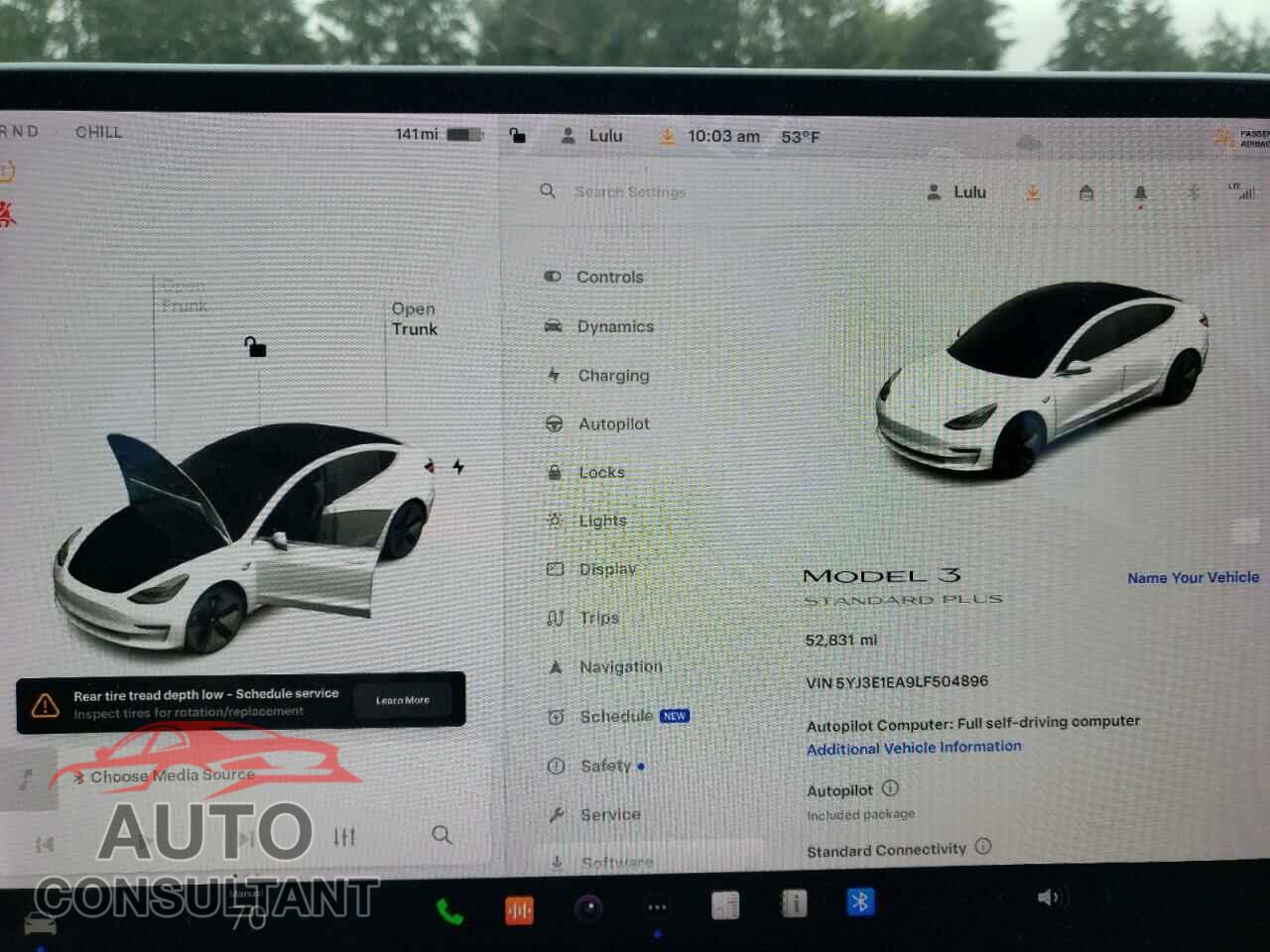 TESLA MODEL 3 2020 - 5YJ3E1EA9LF504896