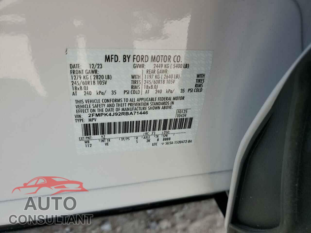FORD EDGE 2024 - 2FMPK4J92RBA71446